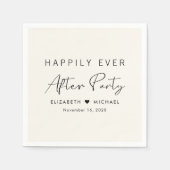 幸いにもパーティークリーム結婚式 スタンダードカクテルナプキン (正面)