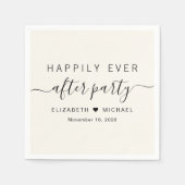 幸いにもパーティークリーム結婚式 スタンダードカクテルナプキン (正面)