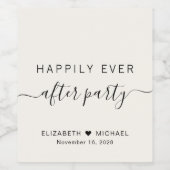 幸いにもパーティークリーム結婚式 ワインラベル (シングルラベル)