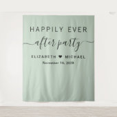 幸いにもパーティーセージ緑 タペストリー (正面)