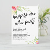 幸いにもパーティーフローラ手書きフォント 招待状 (スタンド正面)