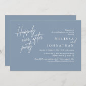 幸いにもパーティーモダンの結婚夕食後 招待状 (正面/裏面)