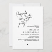 幸いにもパーティーモダンの結婚夕食後 招待状 (正面)