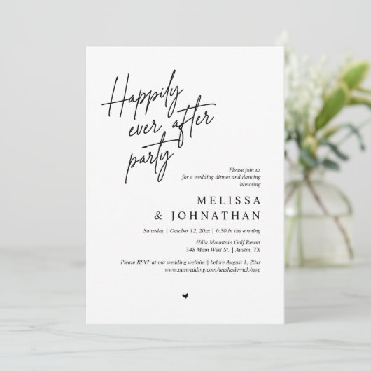 幸いにもパーティーモダンの結婚夕食後 招待状 (スタンド正面)