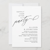 幸いにもパーティーモダンの結婚駆け落ち 招待状 (正面)