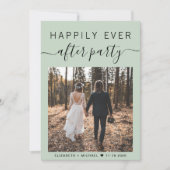 幸いにもパーティー写真のSage Green 結婚's 案内状 (正面)