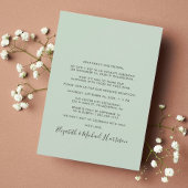 幸いにもパーティー写真のSage Green 結婚's 案内状