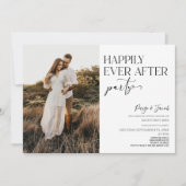 幸いにもパーティー写真結婚式のレセプション 招待状 (正面)