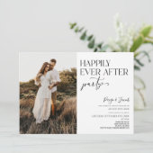 幸いにもパーティー写真結婚式のレセプション 招待状 (スタンド正面)