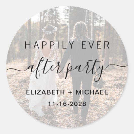 幸いにもパーティー写真結婚披露宴C ラウンドシール (正面)