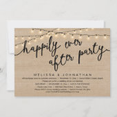 幸いにもパーティー素朴の結婚夕食後 招待状 (正面)