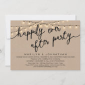 幸いにもパーティー素朴の結婚夕食後 招待状 (正面)