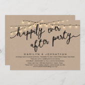 幸いにもパーティー素朴の結婚夕食後 招待状 (正面/裏面)