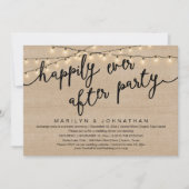 幸いにもパーティー素朴の結婚夕食後 招待状 (正面)