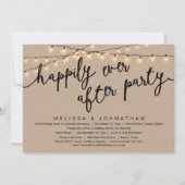 幸いにもパーティー素朴の結婚夕食後 招待状 (正面)