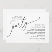 幸いにもパーティー、駆け落ちディナー踊り 招待状 (正面/裏面)