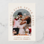 幸いにもパーティーArch Photo Cream 結婚's 箔招待状<br><div class="desc">軽いクリームの駆け落ち結婚またはプライベートの発表と披露宴の招待。フロントはアーチのフレームにあなたの写真を備え、バラ金ゴールドフォイルのエレガントタイポグラフィの実在「パーティーの後に楽しい」を特徴とする。名前、日付と場所結婚を追加する。逆に、より多くの詳細でメッセージをパーソナライズし、署名のようなスクリプトでパーティーまたは披露宴の詳細と名前を追加することができる。</div>