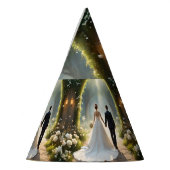 幸いにもブライダルカップル、パーティー帽子 パーティーハット (左)