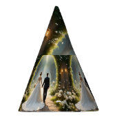 幸いにもブライダルカップル、パーティー帽子 パーティーハット (右)