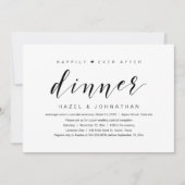幸いにも彼の駆結婚け落ちディナーの後 招待状 (正面)