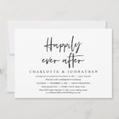 幸いにも彼の駆結婚け落ちディナーの後 招待状 (正面)