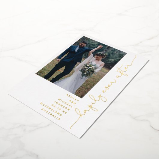 幸いにも後にパーティー披露宴2枚のみ 箔招待状 (回転した状態)