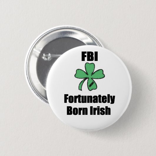 幸いにも生まれるアイルランドの幸運なクローバーボタン 缶バッジ (正面&裏面)