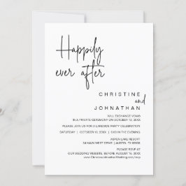 幸いにも結婚の駆け落ちパーティー 招待状