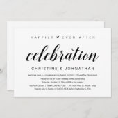 幸いにも結婚の駆け落ちパーティー 招待状 (正面/裏面)