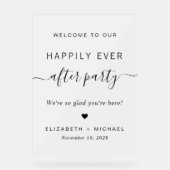 幸いにも結婚式のレセプションパーティーの後に霜を降ろす アクリルサイン (正面)