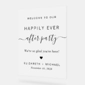 幸いにも結婚式のレセプションパーティーの後に霜を降ろす アクリルサイン (傾斜)