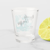 幸いにも結婚式の引き出物、ボンボニエール撮影 ショットグラス (裏面)