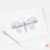 幸いにも結婚式用シール 楕円形シール (封筒)