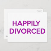 幸いにも離婚 – 幸せにも離婚 ポストカード (正面/裏面)