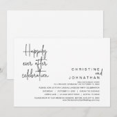 幸いにも、の結婚駆け落ちお祝い 招待状 (正面/裏面)