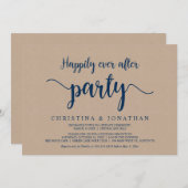 幸いにも、パーティーの後に、茶色のクラフトの駆け落ち 招待状 (正面/裏面)