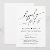 幸いにも、パーティー、黒人、結婚夢を追う 招待状 (正面/裏面)