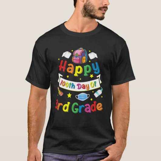 幸い100日の学校100日3年生 Tシャツ (正面)
