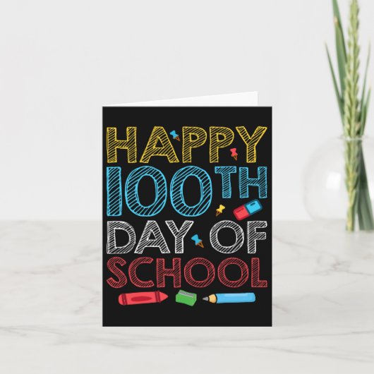 幸い100日学校先生学生100日 カード (正面)