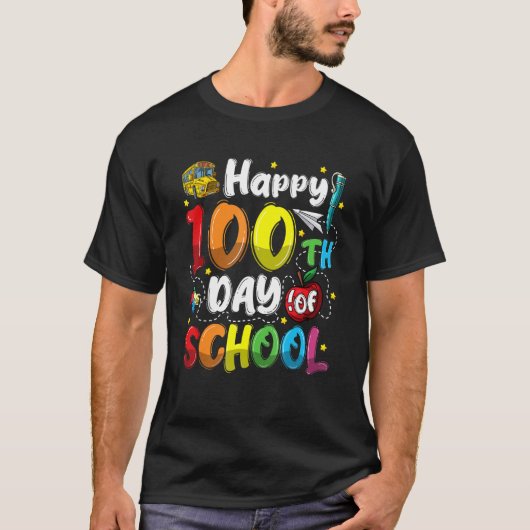 幸い100日学校先生学生100日 Tシャツ (正面)