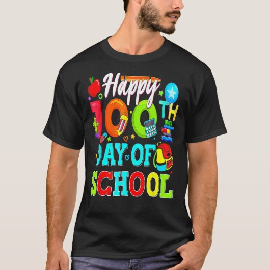幸い100日学校先生学生100日 Tシャツ (正面)