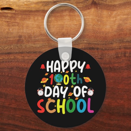 幸い100日目の学校先生生 キーホルダー (正面)