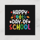 幸い100日目の学校先生生 スクエア名刺 (正面)