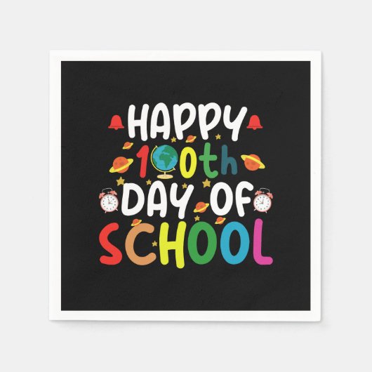 幸い100日目の学校先生生 スタンダードカクテルナプキン (正面)