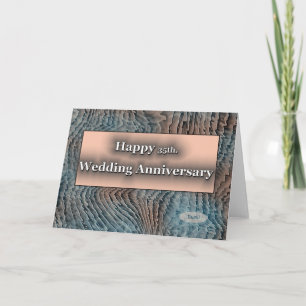 幸い35日。コーラル結婚記念日 カード