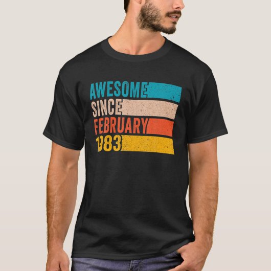 幸い39誕生日39素晴らし歳Febr Tシャツ (正面)