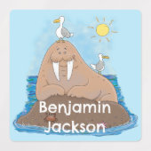 幸おもしろいせなウォラパーソナライズされたス ラベル (デザイン1)