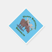 幸おもしろいせなムース漫画イラストレーションナプキン スタンダードカクテルナプキン (角)