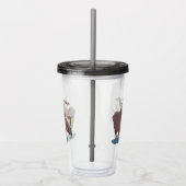 幸おもしろいせなムース漫画イラストレーション アクリルタンブラー (右)