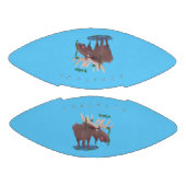 幸おもしろいせなムース漫画イラストレーション アメリカンフットボール (パネル)